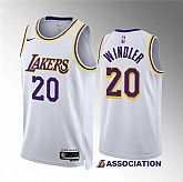 Men's Los Angeles Lakers #20 Dylan Windler White Association Edition Stitched Basketball Jersey Dzhi,baseball caps,new era cap wholesale,wholesale hats